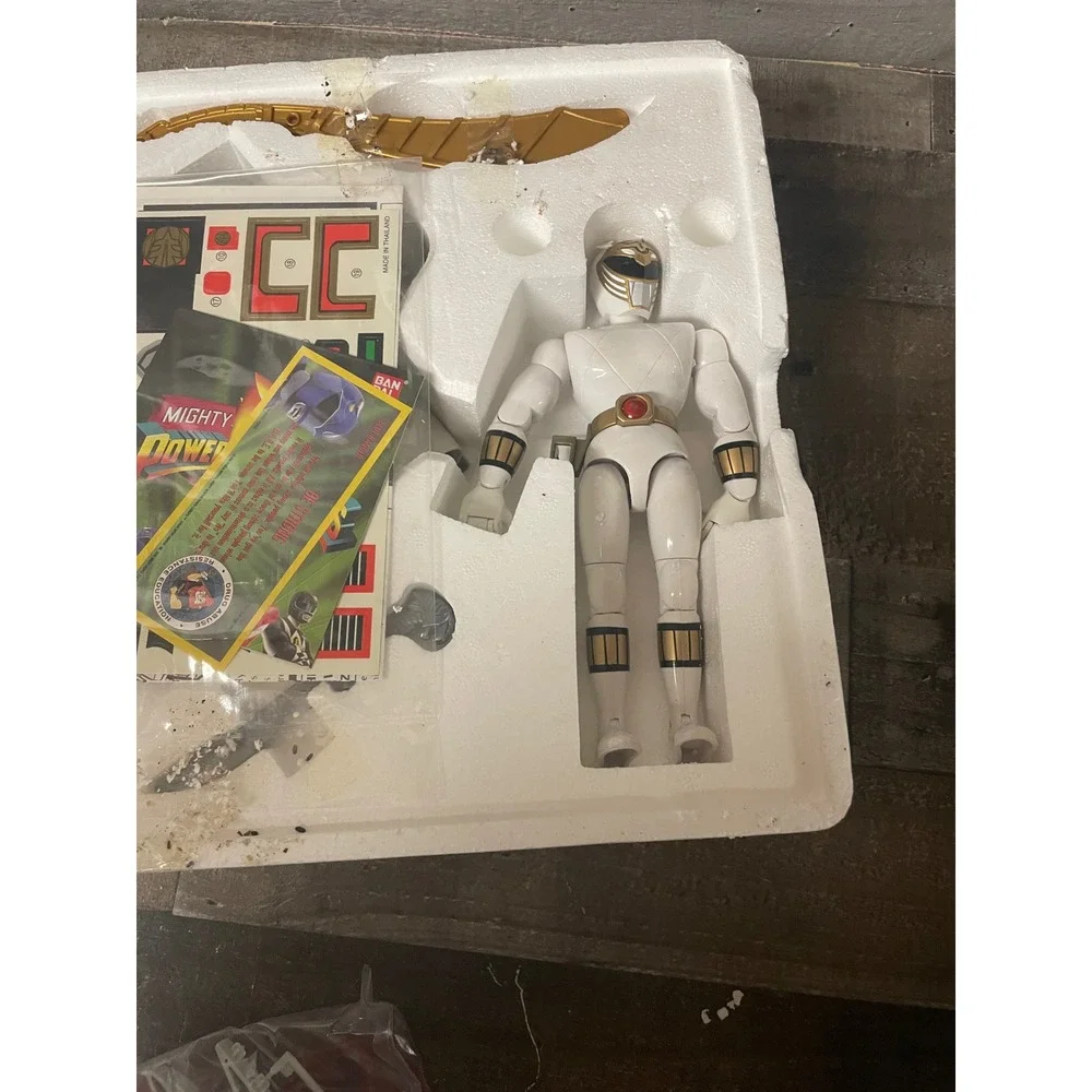 Bandai 1994 Mighty Morphin Power Rangers White Tigerzord White Ranger 2271 Boxed
